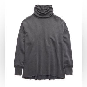 Aerie Fleece Turtleneck gray size medium